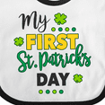 thumbnail image 4 of Inktastic My First St Patrick's Day with Shamrocks Boys or Girls Baby Bib, 4 of 4