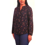 Hilary Radley Ladies' Long Sleeve Blouse (Black Blush, M)