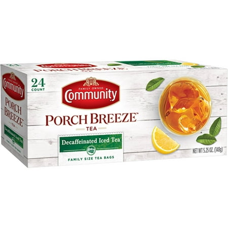 (2 Pack) Community Coffee Porch Breezeâ¢ Decaf Iced Tea Bags, 24