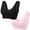 Black+Pink, variant on Pitauce 2 Pack Bras for Women Front Row Cross Lace Embroidered Wire Free Underwear One-Piece Everyday Bra High Elasticity Soft Push Up Bras