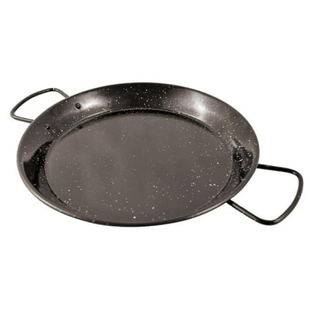 World Cuisine Stainless Steel Paella Pan - Paderno World Cuisine A4982184 Enamel Steel Paella Pan, 15