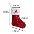 thumbnail image 3 of CSChome Christmas Sequin Socks Hand Knitted Embroidered Letters Christmas Stocking Unique Shiny Design Large Size Christmas Decorations Stocking, 3 of 7