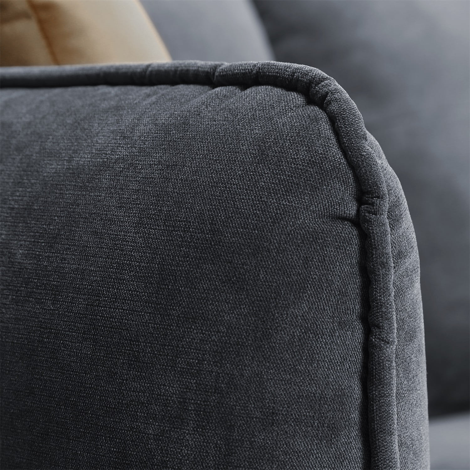 Kadyn 2-Seater Fabric Sofa Couch, Modern Loveseat Sofa with Pillow, Upholstered Linen Fabric Sofa for Living Room, Dark Gray Kadyn 2-Seater Fabric Sofa Couch, Modern Loveseat Sofa with Pillow, Upholstered Linen Fabric Sofa for Living Room, Dark Gray