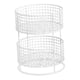thumbnail image 4 of Cesta Organizadora Metálica con Diseño de Doble Capa para Almacenamiento Eficiente en Cocina Incluye Cesta para Frutas Soporte Organizador de Malla y blanco, 4 of 8