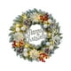 thumbnail image 5 of Corona navideña para puerta, decoración navideña, corona navideña con hojas brillantes, corona festiva para colgar en la puerta, para porche, 30 centímetros, 5 of 8