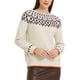 thumbnail image 1 of Suéter de mujer INSPIRE CHIC para invierno y oto?o, de manga larga, cuello redondo, estilo vintage, suéter casual, color blanco, talla M, 1 of 1