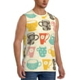 thumbnail image 2 of Kdxio Vintage Cup for Men's Muscle T-shirt,Sleeveless for Workout Running Athletic Gym Lounge Casual, 2 of 7