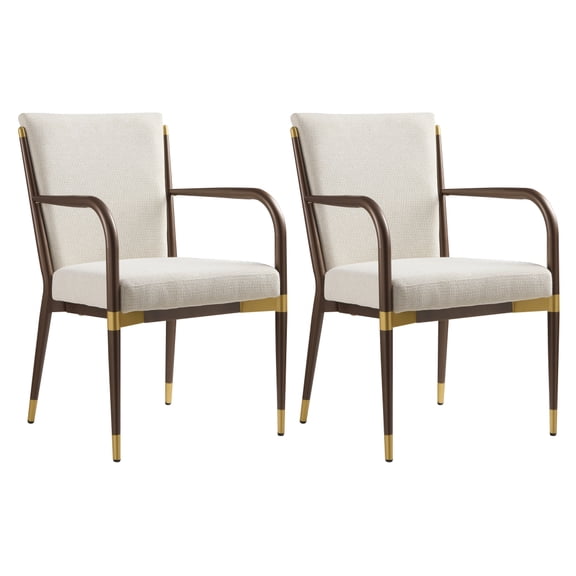 Gearwell Modern Dining Arm Chairs, Set of 2 Kitchen Table Armchairs for Dining Room, Breakfast Nook, Apartment, Home Office, Restaurant and Indoor Seating