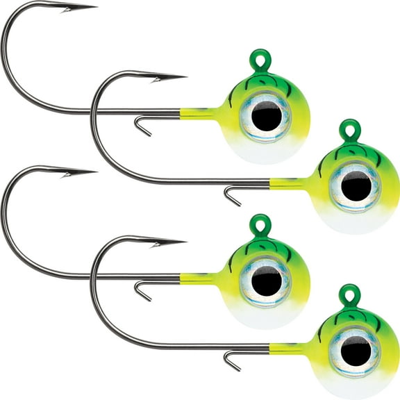 VMC Neon Moon Eye Jig, Green Fire UV, 1/4oz