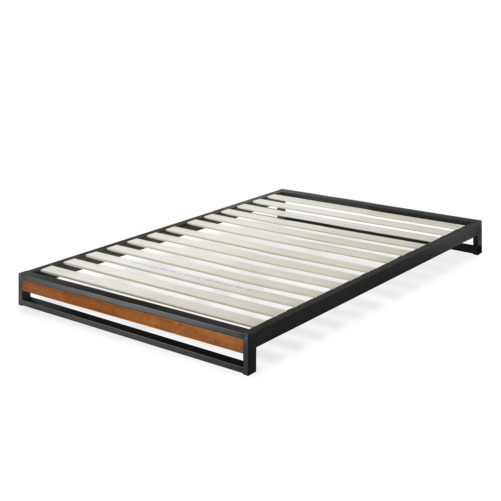 Zinus Good Design Winner Suzanne 6" Bamboo and Metal Platform Bed - Chestnut Brown, Twin