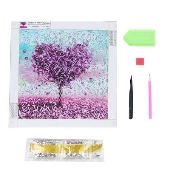 Árbol del amor con taladro completo, pintura de diamante de forma especial, bricolaje, decoración de punto de cruz