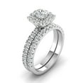 thumbnail image 4 of IGI Certified 1.50 Carat TW Diamond Halo Bridal Set Engagement Ring in 10k White Gold (G/I2), 4 of 6