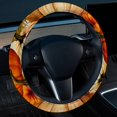 thumbnail image 2 of Thanksgiving Pumpkin 14.5 Inch Printing PVC Leather Car Wheel Cover Steering Wheel Cover Auto Accessories, 2 of 6