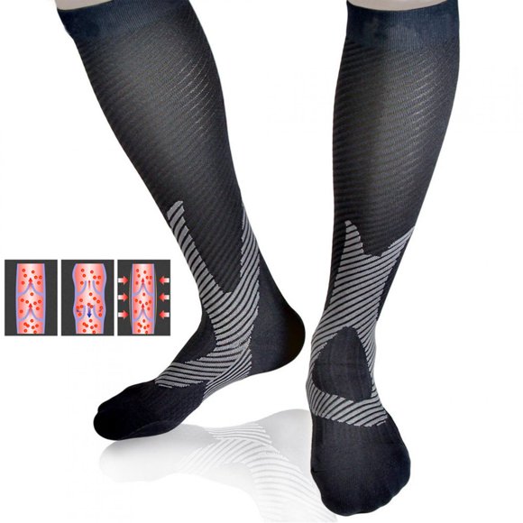 Men Women Compression Socks, Varicose Veins Socks, Anti Fatigue Compression Socks Running Compression Socks, Cycling Compression Socks, For Sports Running L/XL