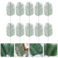 thumbnail image 2 of 10pcs Artificial Palm Leaves Plastic Palm Leaves Decoration, Tropical Leaf with Stem, 2 of 3