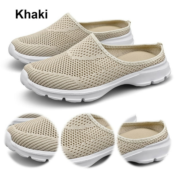 Zapatos para Planos Punto Mulas Malla Transpirable Espalda Abierta Mujeres Y Hombres