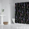 thumbnail image 3 of Modern Floral and Butterfly Shower Curtain for Bathroom, 72x84 Polyester, Watercolor Garden Aesthetic Print, 3 of 5
