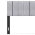 thumbnail image 3 of Canddidliike Queen&Full Stripe Tufted Fabric Modern Headboard in Gray Linen Fabric, 3 of 5
