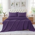 thumbnail image 3 of WISHEAD 3 Piece Twin Sheet Set, Deep Pocket Soft Bed Sheets, Breathable Cooling Bedding, Easy Care, Purple, 3 of 10