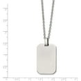 thumbnail image 3 of Stainless Steel Polished Rectangle 22In Necklace (22 X 21.66) Made In China srn2515-22, 3 of 6