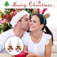 thumbnail image 1 of Fiudx Colgante Navideños de Piel Sintética, Elegancia con Diseño de Muñeco de Nieve, Perfectos para Las Fiestas, para Niñas, Fáciles de Usar para Bailar. Incluye Un Par., 1 of 2