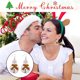 thumbnail image 2 of Fiudx Liquidación De Joyas La Niña Con Aretes De Cuero De Muñeco De Nieve Navideño Se Suma A La Atmósfera Festiva, 2 of 3
