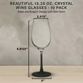 thumbnail image 5 of 10 Crystal Wine Glasses Set, 13.25 oz. - Elegant, Lightweight, Barware - Black, 5 of 5