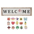 thumbnail image 2 of Decoración De Puerta De Bienvenida, Letrero De Puerta Intercambiable Para Evitar La Decoloración, Estacional Con 16 Iconos Para Granja Para Oficina, 2 of 7