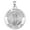 White Gold, variant on Saint Peregrine Religious Medal Female Adult Pendant - 2/3″ Size of Dime, Sterling Silver