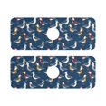 thumbnail image 7 of Yayeee Faucet Mat for Kitchen Sink 14.7" Diatomite Long Splash Guard Pad, Blue Cartoon Birds Pattern, 2 Pack, 7 of 7