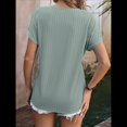 thumbnail image 4 of Blusa Informal de Verano para Mujer, con Cuello en V, Corta, Holgada, Básica y . Judías M, 4 of 8