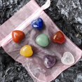 thumbnail image 3 of Colección de 7 piezas de cristales naturales en forma de corazón perfecl, 3 of 8