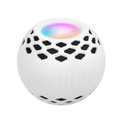 Silicone Protective Cover Compatible with HomePod Mini, Ventilated Non-Slip Speaker Sleeve for Scratch and Bump Protection, White