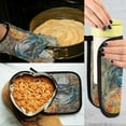 thumbnail image 5 of Wobogo Blue Crab Oven Mitts and Pot Holders 2pcs Set Kitchen Oven Glove High Heat Resistant 200 Degree Surface for Cooking, 5 of 5
