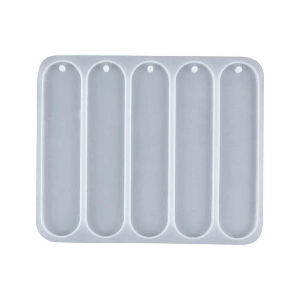 Moldes para hornear, molde para pasteles DIY, molde de silicona con forma de barra larga en blanco para marcapáginas