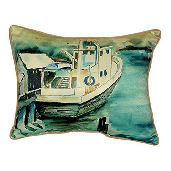 Oyster Boat Large Indoor/Outdoor Pillow 16x20