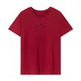 thumbnail image 1 of Camiseta para mujer, camisa de cuello redondo, corte regular, tops de verano para vacaciones en la calle M, 1 of 7