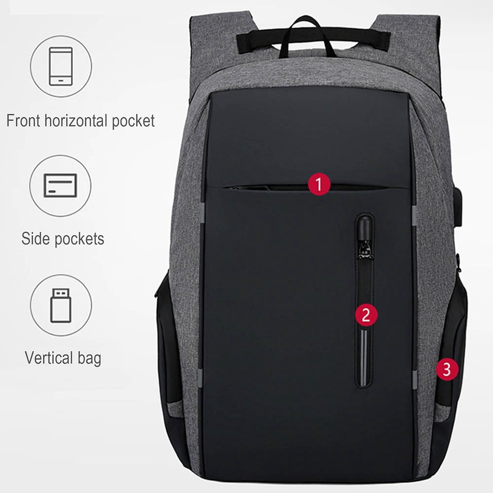 Cbcbtwo Unisex Waterproof Oxford Polyester Travel Backpacks, Black