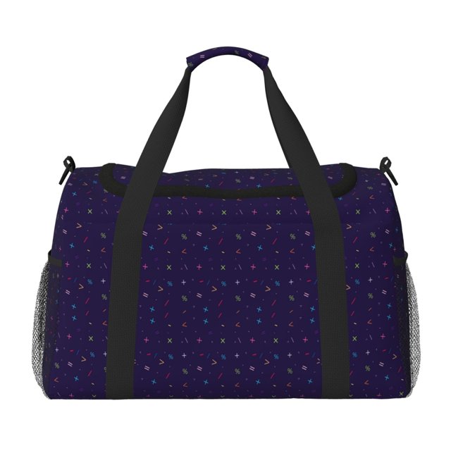 Balery Mathematical Symbols Bolsa de Gimnasio para Mujeres, Bolsa de Viaje con Bolsillo Húmedo, Bolsa de Fin de Semana para Mujeres, Bolsa de Viaje Resistente al Agua