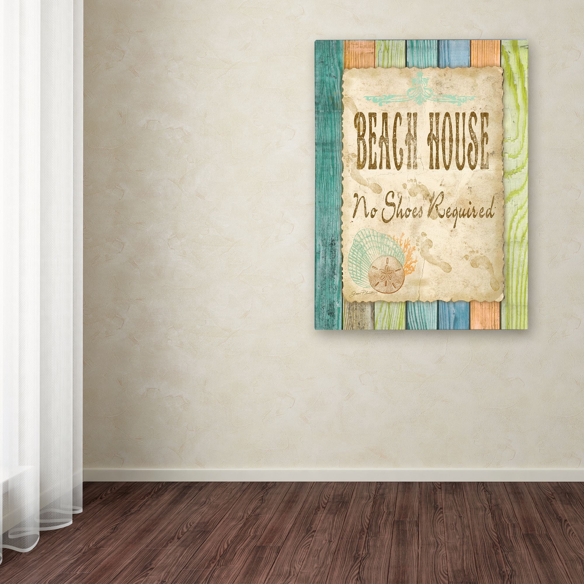 Trademark Fine Art 'Beach House' Canvas Art by Jean Plout