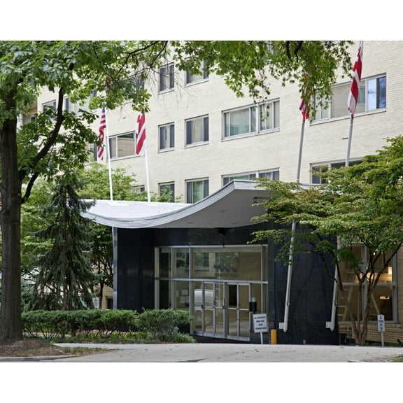 Print: Apartment Building Entrance Way, 4600 Connecticut Ave., NW
