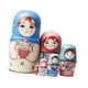 thumbnail image 4 of 6 piezas de muñecas rusas de anidación hechas a mano de madera Matryoshka muñecas coleccionables de arte popular juguetes tradicionales juego decorativo adecuado para regalos de Estilo A, 4 of 9