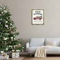 thumbnail image 3 of Stupell Industries Feliz Navidad Camioneta Roja Holiday Painting Gold Floater Framed Art Print Wall Art, 25 x 31, 3 of 10