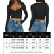 thumbnail image 2 of Blusa Mangas Largas Top de manga larga para mujer, jersey ajustado, Top corto, Top elegante para salir Ygjytge Negro T L para Mujer, 2 of 9