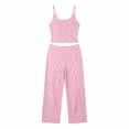 thumbnail image 6 of Blmnix Pajamas for Women Sexy Pajamas 2 Piece Pajama Set Sleepwear Sets Pajamas Square Neckline Sleeveless Pink Long Womens Pajama Sets Shorts,XL, 6 of 6