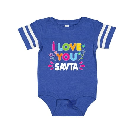 

Inktastic I Love You Savta with Flowers Gift Baby Girl Bodysuit