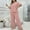 Pink, variant on FAHXNVB Women 2 Piece Plus Size Pajamas Set Button Down Short Sleeve Pjs Set Soft Sleepwear Pj Lounge Set with Long Pants