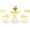 Yellow, variant on 3 Piece Patio Bistro Set, Folding Patio Bistro Table and Chairs Set of 2, Outdoor Patio Furniture Set, Metal Structure, No Assembly Need, for Balcony Yard Garden, Yellow