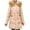 Khaki, variant on Womens Long Down Coat Faux Fur Collar Parka Classic-Fit Padded Jacket Quilted Puffer Coat Long Sleeve Overcoat Zip Up Outwear Winter Casual Topcoat(Black,XXL)