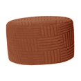 thumbnail image 3 of Ottoman Cover Round Slipcover Footstool Protector Soft Stretch Fabric for Bedroom Living Room Furniture, 3 of 9